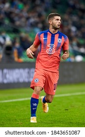 Krasnodar, Russia - OCTOBER 28, 2020: Christian Pulisic Of Chelsea FC During The UEFA Champions League Group E Match Between FC Krasnodar And Chelsea FC