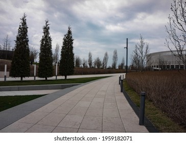 Krasnodar, Southern Federal District. Russia 04.04.2021. There Aree No Peopl In The City Park