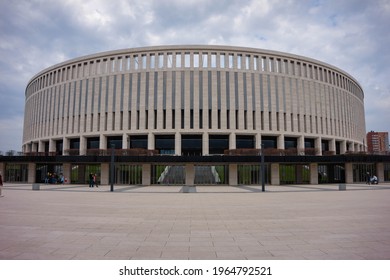 Krasnodar, Southern Federal District. Russia 04.04.2021. Football Stadium In The City Park