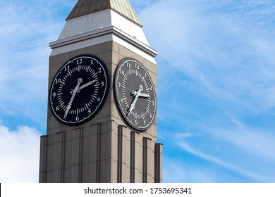 Krasnoyarsk, the main clock tower