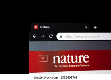 KRASNOYARSK, RUSSIA - MARCH 28TH 2019: The Homepage Of The Official Website For Nature Journal, Journal Of Science