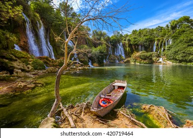 Kravice Waterfall In Bosnia And Herzegovina - Nature Travel Background