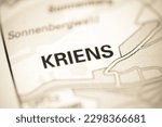 Kriens on a geographical map of Switzerland