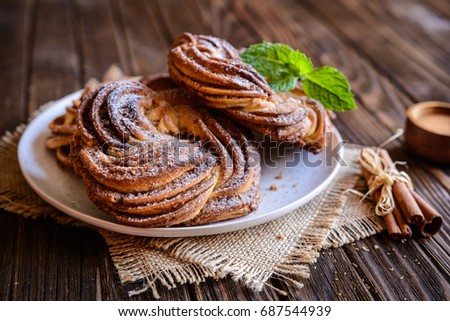 Kringle - traditional Estonian cinnamon braid bread