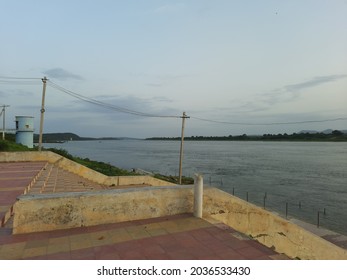 Krishna River At Mukthyala Temple 