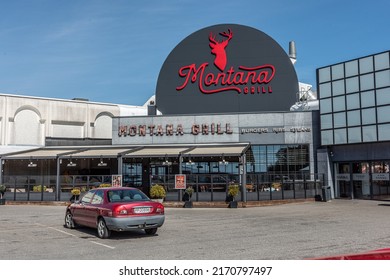 Kristiansand, Norway - April 17 2022: Exterior Of Montana Grill.