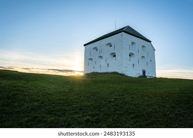 Kristiansten fortress in Trondheim Norway on a grassy hill at summertime. - Powered by Shutterstock