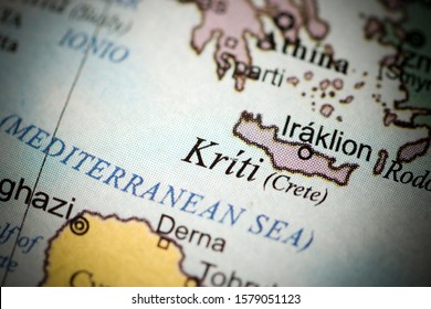 Kriti. Europe On A Geography Map