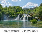 The Krka waterfalls in Dalmatia (Croatia)