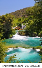 Krka waterfalls. Krka National Park in Croatia. Landscape of Croatia.