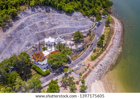 Krom Luang Chumphon Khet Udomsak Shrine Sai Ree Beach Prince Chumphon Park drone aerial ariel uav high view Chumphon Thailand