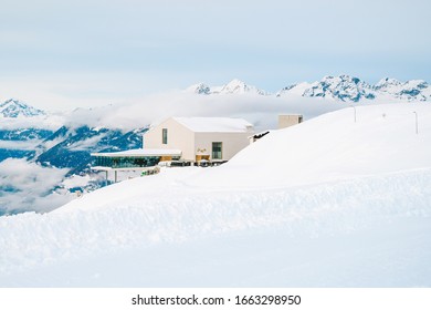 KRONPLATZ, SOUTH TYROL, ITALY - NOVEMBER 20, 2019: LUMEN - Museum Of Mountain Photography At Kronplatz - Ski Resort In Italian Dolomites