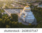 Kronstadt, a Russian port city in Kronshtadtsky District of the federal city of Saint Petersburg, located on Kotlin Island