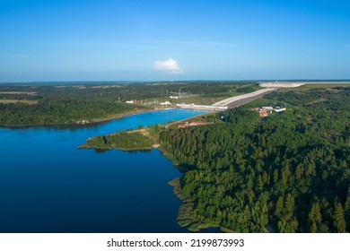 Kruonis Hydro Accumulation Power Plant The Only Hydro Storage Power Plant In The Baltic States. Areal View. Kaunas. Lithuania. 09.09.2022