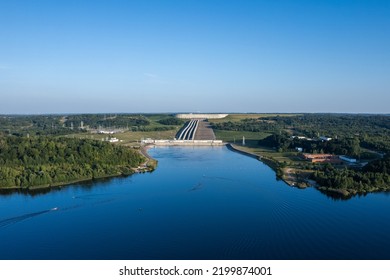 Kruonis Hydro Accumulation Power Plant The Only Hydro Storage Power Plant In The Baltic States. Areal View. Kaunas. Lithuania. 09.09.2022