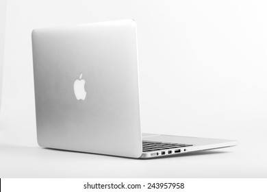 KRYNICA ZDROJ, POLAND - JANUARY 08 , 2015: Photo of a MacBook Pro. MacBook Pro is a laptop developed by Apple Inc.