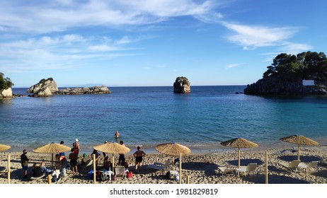 Kryoneri Beach Famous Parga Town Preveza Stock Photo 1981829819 ...