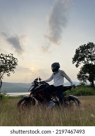 KTM DUKE With A Man And A Wonderful Scenery 