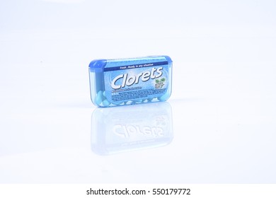 KUALA LUMPUR, 5 January 2017. Clorets is a brand of candy for breath refreshment. Isolated, white background
