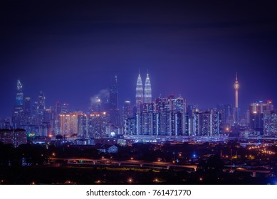 Kuala Lumpur City Night On 23 November 2017