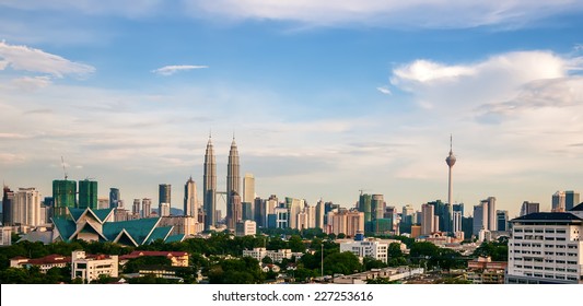 Kuala Lumpur City Skyline During The Day