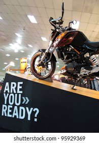 KUALA LUMPUR - FEBRUARY 23: A 2012 KTM DUKE 200 Is On Display During MotoXpo Show & Conference (MotoXpo KL 2012) On February 23, 2012 At The Putra World Trade Centre (PWTC) In Kuala Lumpur, Malaysia