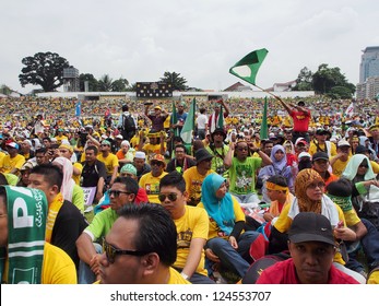 KUALA LUMPUR - JANUARY 12: The Crowd In Stadium Merdeka During The People's Uprising Rally On January 12, 2013 In Kuala Lumpur.