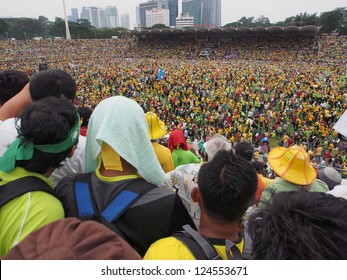 KUALA LUMPUR - JANUARY 12 : Thousands Of People Gather Inside Stadium Merdeka During The People's Uprising Rally On January 12, 2013 In Kuala Lumpur.