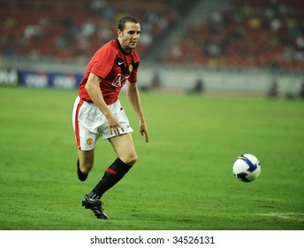 KUALA LUMPUR - JULY 20: John O'shea of Manchester United team in action during friendly match (2nd Match) against Malaysia at National Stadium, July 20, 2009 in Kuala Lumpur.  Manchester won 2-0.