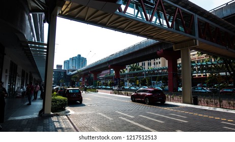 Kuala Lumpur, Malaysia - 15 September 2018 : Scenery Of Building With BRT Lines In  Sunway City Located In Subang Jaya, Selangor 