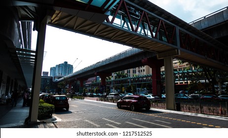 Kuala Lumpur, Malaysia - 15 September 2018 : Scenery Of Building With BRT Lines In  Sunway City Located In Subang Jaya, Selangor 