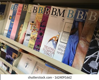 Kuala Lumpur, Malaysia- 23 January 2020. Multiple Choice Of Medical And Nursing Book And Journal For Reference And Reading Purpose In Hospital Library.