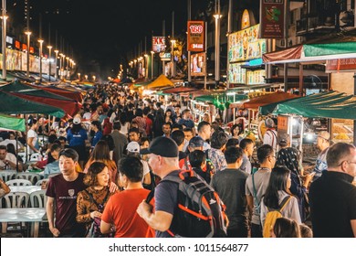 Kuala Lumpur, Malaysia - 27 January 2018 - The Alor Street Food Night Market