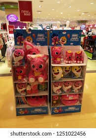 Kuala Lumpur, Malaysia - 29 November 2018 : View A Pinkfong BABY SHARK Toys Display For Sell In The Supermarket.