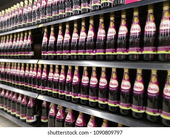 Kuala Lumpur Malaysia. Apr 29, 2018. Blackcurrant Cordial Ribena On Display In Supermarket Shelves