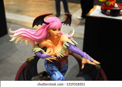 KUALA LUMPUR, MALAYSIA -APRIL 16, 2018: The Morrigan Aensland Player 2 Statue Fantasy Action Figure From Capcom Video Games Maker. Display By The Collector For The Public. 
