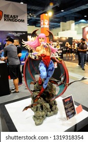 KUALA LUMPUR, MALAYSIA -APRIL 16, 2018: The Morrigan Aensland Player 2 Statue Fantasy Action Figure From Capcom Video Games Maker. Display By The Collector For The Public. 
