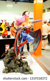 KUALA LUMPUR, MALAYSIA -APRIL 16, 2018: The Morrigan Aensland Player 2 Statue Fantasy Action Figure From Capcom Video Games Maker. Display By The Collector For The Public. 
