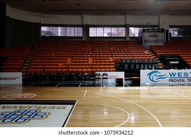 Kuala Lumpur, Malaysia - April 21, 2018 : Photo Taken Inside An Indoor Basketball Stadium Seating