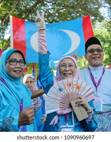 KUALA LUMPUR, MALAYSIA - APRIL 28, 2018 : President Peoples Justice Party (PKR) Wan Azizah A Candidate For Pakatan Harapan In Pandan (P100) Parliament During Nomination Day 14th General Election.