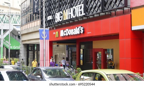 KUALA LUMPUR, MALAYSIA, AUGUST 13, 2017 : Mc Donald's Restaurant In Jalan Tun Perak, Kuala Lumpur. Near Masjid Jamek LRT Station.