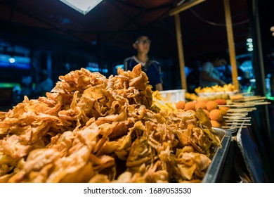 Kuala Lumpur, Malaysia - August 18, 2018 - Hawker Stalls At Jalan Alor Street Food