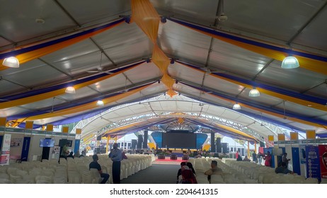 Kuala Lumpur, Malaysia - August 19, 2022 : Government Initiative Opening Events In A Tent Setting . Selective Focus.