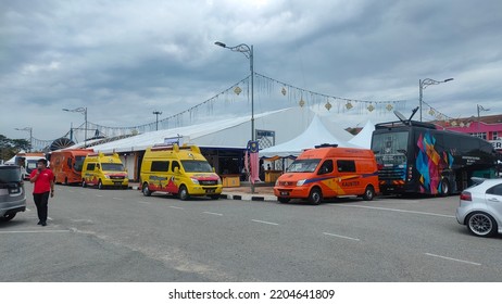 Kuala Lumpur, Malaysia - August 19, 2022 : Government Initiative Opening Events In A Tent Setting . Selective Focus.