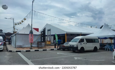 Kuala Lumpur, Malaysia - August 19, 2022 : Government Initiative Opening Events In A Tent Setting . Selective Focus.