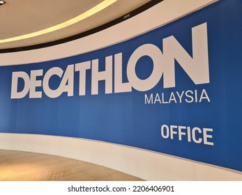 Kuala Lumpur, Malaysia - August 19, 2022 : Decathlon Shop Front At Malaysia Office. Decalthon Is A French Is The Largest Sporting Goods Equipment Retailer Over Many Countries. Selective Focus.