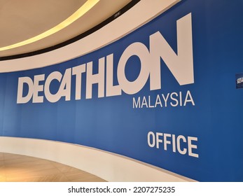 Kuala Lumpur, Malaysia - August 19, 2022 : Decathlon Shop Front At Malaysia Office. Decalthon Is A French Is The Largest Sporting Goods Equipment Retailer Over Many Countries. Selective Focus.