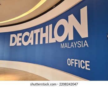 Kuala Lumpur, Malaysia - August 19, 2022 : Decathlon Shop Front At Malaysia Office. Decalthon Is A French Is The Largest Sporting Goods Equipment Retailer Over Many Countries. Selective Focus.