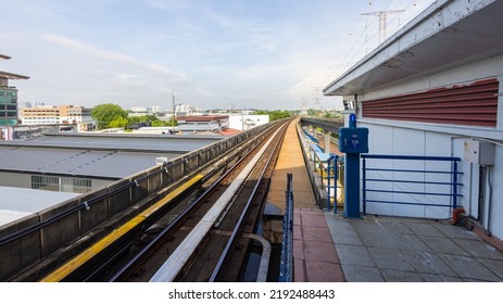 Kuala Lumpur, Malaysia - August 21, 2022: View From The Asia Jaya Train Station Platform Over The Klang Valley To The KL City Center. Railroad Tracks Meander Through The City Above The Streets 