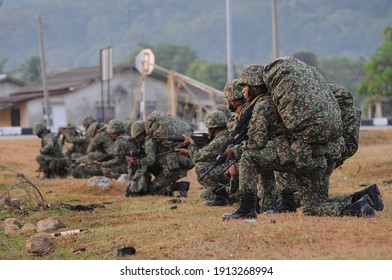 Kuala Lumpur, Malaysia, Circa 2015. Malaysian Army In Bilateral Military Exercise.
